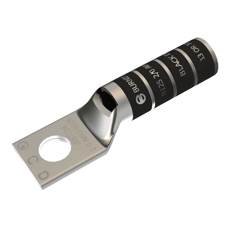 Burndy Copper Compression Lug, 1 Hole w/ Inspection Window, 2/0 AWG, 1/2" Stu YAZ26TC12